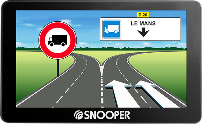GPS Camion Snooper essentiel PL2200 - Écran 4,3 pouces, POI, zones de danger